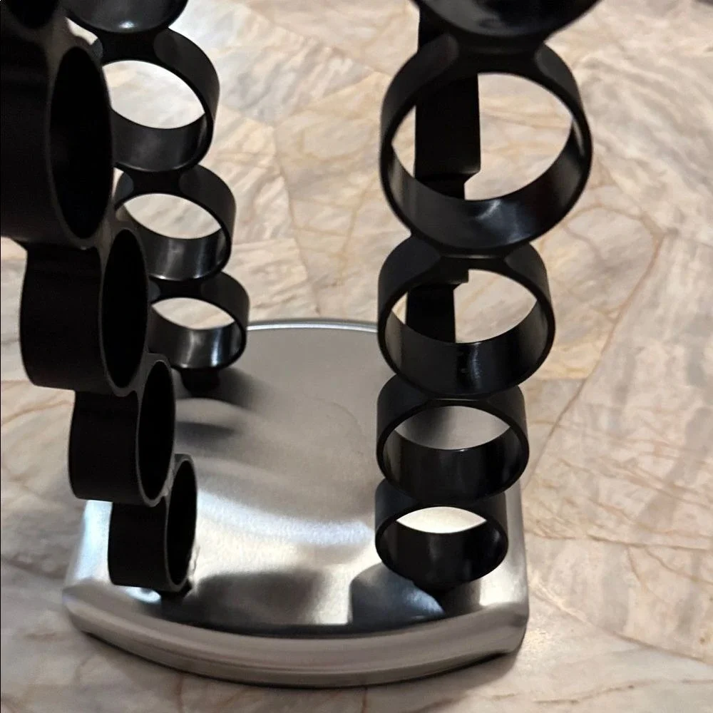 Rotating K Cup Tower 20 Jar Capacity Brushed Stainless‎ Steel Black Swivel